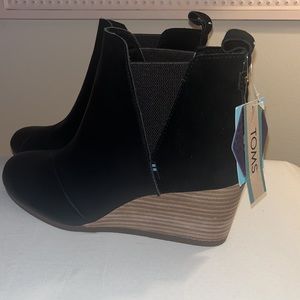 Tom’s Kelsey Wedge Bootie - Black